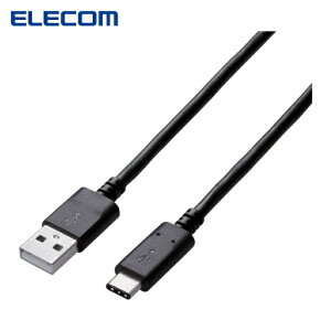 �G���R�� ELECOM U2C-AC30NBK USB2.0�P�[�u�� A-C�^�C�v �F�ؕi 3A�o�� 3.0m (1�{)