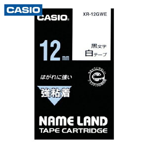 �J�V�I CASIO XR-12GWE (����) �l�[�������h�p���S���e�[�v12mm (1��)