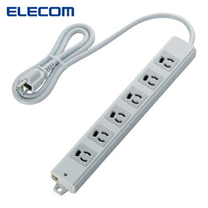 �G���R�� ELECOM �H���p�^�b�v EURoHS�w�ߏ��� �����~ 3P 6�� �}�O�l�b�g�t 1m �O���[ (1��) �i�ԁFT-WRM3610LG/RS