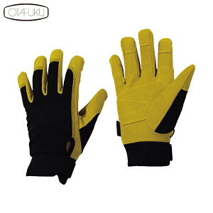 おたふく フーバー マイクロファイバーグローブ ストロングモデル ブラック/キャメル L (1双) 品番:FB-53-BK/CA-L