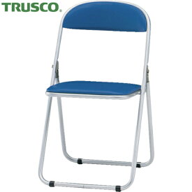 TRUSCO(トラスコ) 折りたたみパイプ椅子 ウレタンレザーシート貼り 青 (1脚) 品番：FC-1000TS B