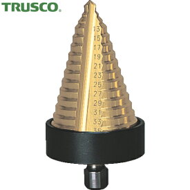 TRUSCO(トラスコ) ステップドリル 2枚刃チタンコーティング 5〜35mm 段数13 (1本) 品番：NMS-35G