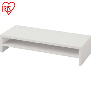 アイリスオーヤマ IRIS 289234 モニター台 棚板付き オフホワイト (1台) 品番:MNS590T-OW