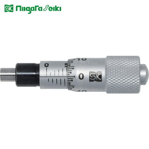 SK 新潟精機 快段目盛 マイクロメーターヘッド 測定範囲0〜25mm 先端平面 (1台) 品番:MH-65KD