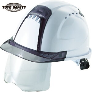 トーヨーセフティ TOYO ヘルメット ヴェンティープラス シールド面付 白 (1個) 品番:NO.391F-S-C-W