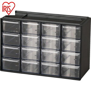 アイリスオーヤマ IRIS 238317 パーツ収納 パーツキャビネット PC-30 ブラック (1台) 品番:PC-30-BK