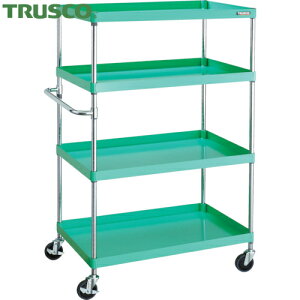 トラスコ TRUSCO ツールワゴン フェニックスワゴン 省音 900X600XH1500 4段 ヤンググリーン (1台) 品番:PEW-1594-YG