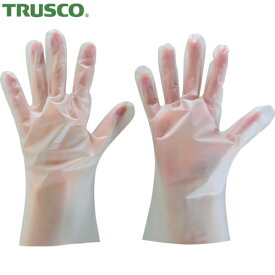 TRUSCO(トラスコ) 使い捨てエラストマー手袋 内エンボス Lサイズ (100枚入) (1箱) TPE-1007L