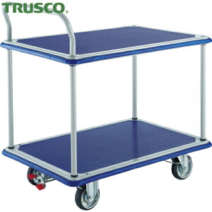 トラスコ TRUSCO プレス製運搬台車 ドンキーカート 片袖2段 4輪リングストッパー付 (1台) 品番:104NJKRS-4