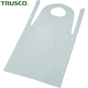 トラスコ TRUSCO 作業用エプロン ポリエチレン使い捨てエプロン サイズフリー ホワイト (50枚入) (1箱) 品番:TAPE-W