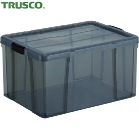 TRUSCO(トラスコ) クリアライトボックス 86L 黒半透明 (1個) 品番：TCR-04D-BK