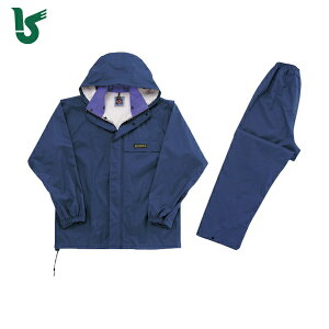 カジメイク 雨具 合羽 カッパ レインスーツ オールマインドスーツ ネイビー M (1着) 品番:3250-55-M