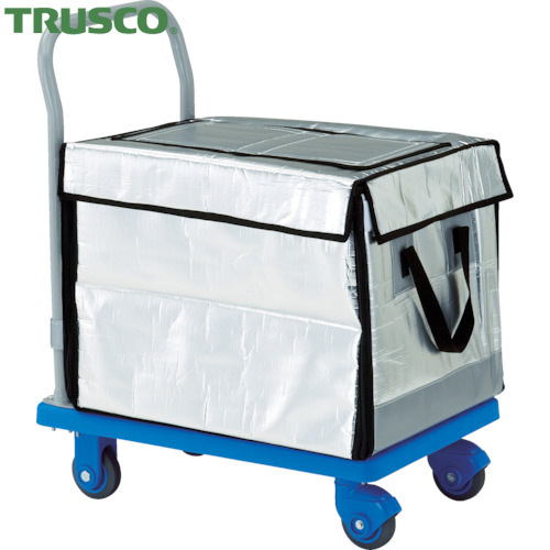 TRUSCO(トラスコ) 樹脂台車 グランカート サイレント 保冷ハンドトラックボックス付 718X4 (1台) 品番：TP-X702-THBC