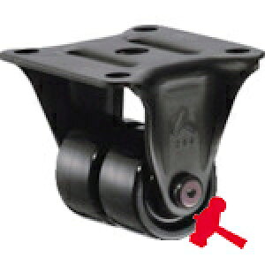 ハンマーキャスター 低床中荷重用固定式ナイロン車輪 38mm (1個) 品番:550R-N38