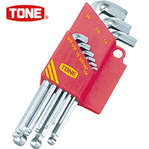 TONE トネ ボールポイント六角棒レンチセット マスターツール首下ショートボールポイントL形レンチセット 300g (1S) 品番:BSB900S