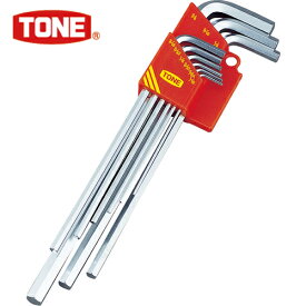 TONE(トネ) マスターツールロング六角棒L形レンチセット 吋目 9pcs (1S) 品番：ALB900