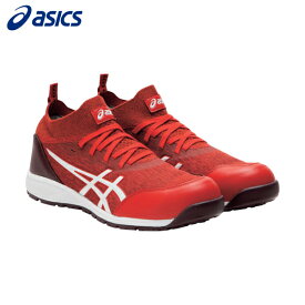 アシックス ウィンジョブ CP213 TS ファイアリーレッド×ホワイト 先芯樹脂製（1足） 各サイズ |asics アシックス安全靴|プロテクティブスニーカー|安全靴 スニーカー