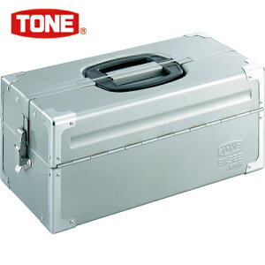 TONE トネ スチール製工具箱 ツールケース(メタル) V形2段式 シルバー 外形寸法195mm (1個) 品番:BX322SV