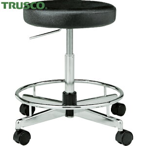 トラスコ TRUSCO 導電作業チェア 背もたれなし 黒 (1脚) 品番:ECC-1-BK