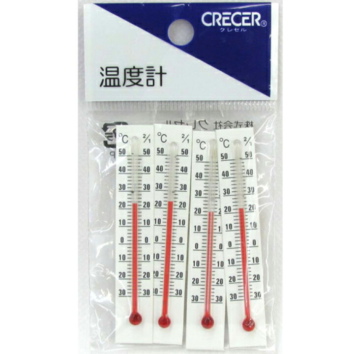 楽天市場】CRECER 温度計タテ4本セット DP-7S4 【何個でも送料 