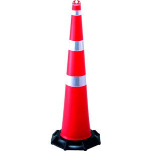 緑十字 ジャンボコーン(赤)・反射シート付 JRC-R 1420×480mm ウエイト付 (1本) 品番:116130