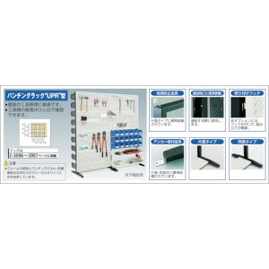 トラスコ TRUSCO UPR型パンチングラック 棚板2段付 (1台) 品番:UPR3002