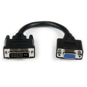 StarTech X^[ebN fBXvCϊP[u/DVI-I - VGA/20cm/IX-X/ubN/j^[P[u/rfIRo[^[ (1) iԁFDVIVGAMF8IN