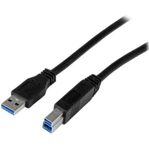 StarTech X^[ebN USB 3.0P[u/1m/Type-A - Type-B/5Gbps/IX-IX/IFF/ubN/^CvB (1) iԁFUSB3CAB1M