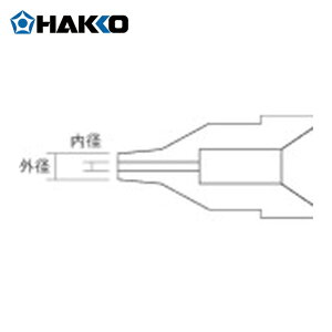 ���� HAKKO A1003 �͂񂾏�����p�����p�[�c �m�Y�� ���a1.0mm S�^ �K���@��474/475/701/808 (1�{)