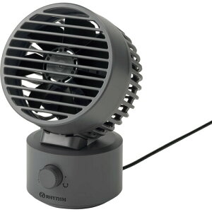 RHYTHM ���Y�� ����@ �É� ���^ USB���d�� ������U�� ���� DC���[�^�[ 2�d���]�t�@�� �f�X�N�t�@�� Silky Wind Mini �_�[�N�O���[ (1��) �i�ԁF9ZF038RH82