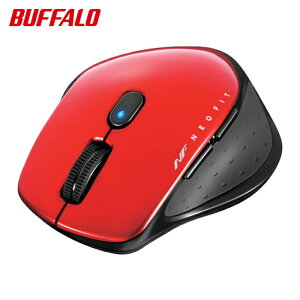 �o�b�t�@���[ BUFFALO ���� BlueLED 5�{�^�� NEOFIT�}�E�X S�T�C�Y ���b�h (1��) �i�ԁFBSMBW510SRD