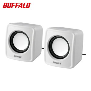 �o�b�t�@���[ BUFFALO PC�p�X�s�[�J�[ USB�d���R���p�N�g�T�C�Y �z���C�g (1��) �i�ԁFBSSP100UWH