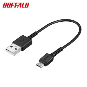 �o�b�t�@���[ USB2.0 A to microB ���o�[�u�b�V���X�����P�[�u�� 1.0m �u���b�N (1��) BU2AMBS10BK