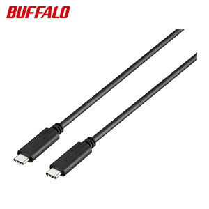 �o�b�t�@���[ BUFFALO USB3.1 Gen2�P�[�u���iType-C to Type-C�j USB Power Delivery�i3A�j�Ή� 0.5m �u���b�N (1��) �i�ԁFBSUCC312P3A05BK