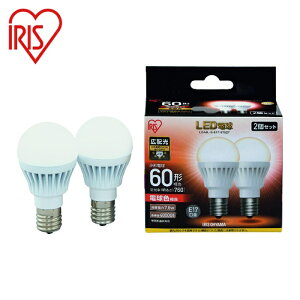 �A�C���X�I�[���} IRIS 567980 LED�d��2�Z�b�g E17�L�z���^�C�v 60�`���� �d���F (1��) �i�ԁFLDA8L-G-E17-6T52P