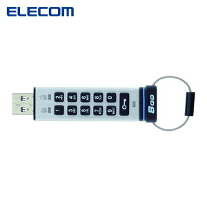 �G���R�� ELECOM �Z�L�����e�BUSB������ 10Key�t USB3.0 8GB �V���o�[ (1��) �i�ԁFHUD-PUTK308GA1