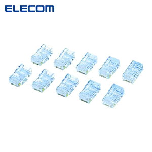 �G���R�� ELECOM CAT6�Ή�RJ45�R�l�N�^ 10�� (1��) �i�ԁFLD-6RJ45T10