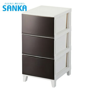 SANKA �T���J �`�F�X�g 3�i �Ԍ� 340mm ���[���X�V�F�[�h 343 �u���E�� (1��) �i�ԁFRSD-S343BR