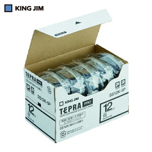 �L���O�W�� KING JIM �e�v�� PRO�e�[�v 12mm �G�R�p�b�N�i5����j/�����x��/������ ����8m (1Pk) �i�ԁFSS12K-5P