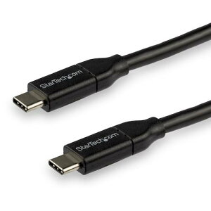 StarTech �X�^�[�e�b�N USB-C�P�[�u��/3m/USB 2.0/480Mbps/Type-C - Type-C/100W/�I�X-�I�X/�u���b�N (1��) �i�ԁFUSB2C5C3M