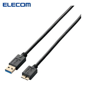 �G���R�� ELECOM USB3-AMB10BK USB3.0�P�[�u�� A-microB�^�C�v 1.0m �u���b�N (1�{)