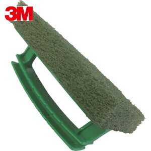 3M スリーエム 清掃用品 たわし ハンドブラシ(一体型タイプ) 緑パッド 95×150mm (1個) 品番:H/BRUSH GRE