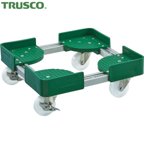 TRUSCO(トラスコ) 伸縮式コンテナ台車SUS 内寸500-600X600-700 ストッパー付 (1台) 品番：FCD-5060SUS-Sのサムネイル