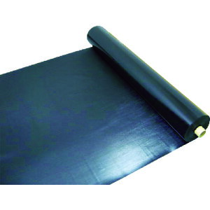 ワニ印 塩ビ養生シート 黒 厚み0.15mm 1m×50m (1本) 品番:003080