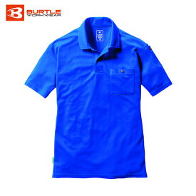 バートル 半袖ポロシャツ167-47-Mサーフブルー (1着) 品番：167-47-M