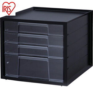 アイリスオーヤマ IRIS 207063 レターケース LCJ-4D-BK 4段 ブラック (1台) 品番:LCJ-4D-BK