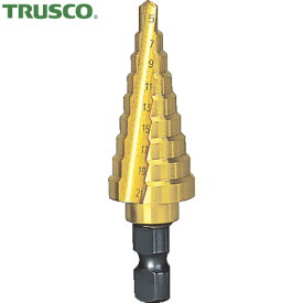 TRUSCO(トラスコ) ステップドリル 2枚刃チタンコーティング 5〜21mm 段数9 (1本) 品番：NMS-21G