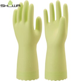 ショーワ 塩化ビニール手袋 ナイスハンドミュー薄手 グリーン Lサイズ (1双) 品番:NHMIU-LG