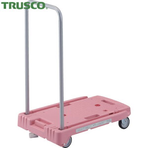 トラスコ 台車 TRUSCO 樹脂運搬台車 こまわり君 省音G車輪 600×390 ピンク 樹脂ストッパー付 (1台) 品番:MP-6039N2-P-JS