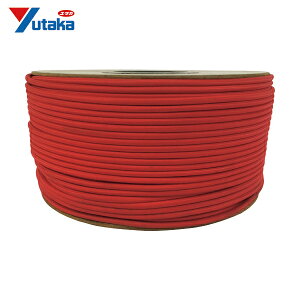 ユタカメイク タイトゴムロープドラム巻 4.5mm×200m レッド (1巻) 品番:PRT-10